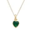 Designs By Gioelli 14k Gold Over Silver Lab-Created Emerald Heart Crown Pendant 1 Designs By Gioelli 14k Gold Over Silver Lab-Created Emerald Heart Crown Pendant -Designs by Gioelli Shop unnamed file 444