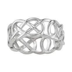 Designs By Gioelli Sterling Silver Interlocking Filigree Friendship Ring