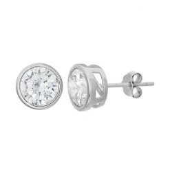 Designs By Gioelli Cubic Zirconia Sterling Silver Stud Earrings
