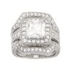 Designs By Gioelli Cubic Zirconia Halo Engagement Ring Set In Sterling Silver -Designs by Gioelli Shop unnamed file 490
