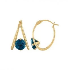 Designs By Gioelli 14k Gold Gemstone Capture Hoop Earrings Created Aquamarine -Designs by Gioelli Shop unnamed file 519