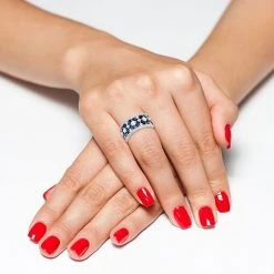 Designs By Gioelli Sterling Silver Lab-Created Blue & White Sapphire X Ring 7 Designs By Gioelli Sterling Silver Lab-Created Blue & White Sapphire X Ring -Designs by Gioelli Shop unnamed file 52