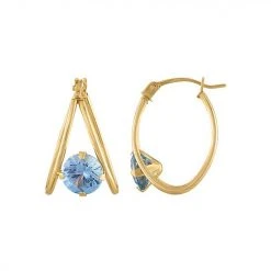 Designs By Gioelli 14k Gold Gemstone Capture Hoop Earrings Created Aquamarine -Designs by Gioelli Shop unnamed file 522