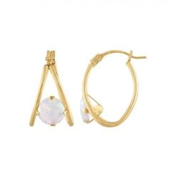 Designs By Gioelli 14k Gold Gemstone Capture Hoop Earrings Created Aquamarine -Designs by Gioelli Shop unnamed file 523