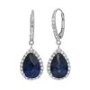 Designs By Gioelli Lab-Created Blue And White Sapphire Sterling Silver Halo Teardrop Earrings -Designs by Gioelli Shop unnamed file 55