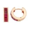 Designs By Gioelli Lab-Created Ruby 14k Rose Gold Over Silver Huggie Hoop Earrings -Designs by Gioelli Shop unnamed file 551