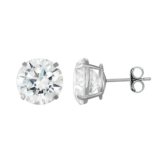 Designs By Gioelli Men's 14k White Gold Cubic Zirconia Stud Earrings 3 Designs By Gioelli Men's 14k White Gold Cubic Zirconia Stud Earrings