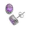 Designs By Gioelli Sterling Silver Amethyst Oval Crown Stud Earrings -Designs by Gioelli Shop unnamed file 600