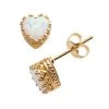 Designs By Gioelli 14k Gold Over Silver Lab-Created Opal Heart Crown Stud Earrings -Designs by Gioelli Shop unnamed file 612