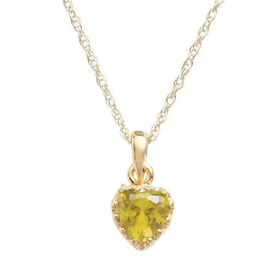 Designs By Gioelli 14k Gold Over Silver Citrine Heart Crown Pendant 3 Designs By Gioelli 14k Gold Over Silver Citrine Heart Crown Pendant