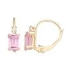 Designs By Gioelli 10k Gold Emerald-Cut Lab-Created Pink Sapphire & White Zircon Leverback Earrings -Designs by Gioelli Shop unnamed file 630