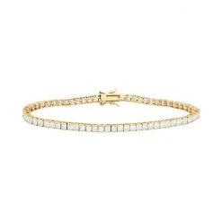 Designs By Gioelli 14k Gold Over Silver Cubic Zirconia Tennis Bracelet