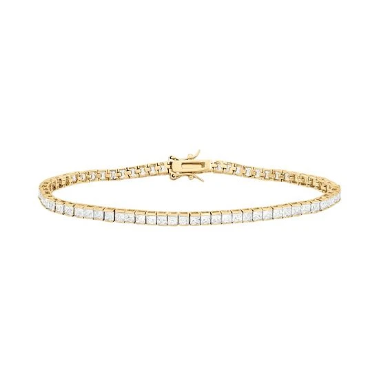 Designs By Gioelli 14k Gold Over Silver Cubic Zirconia Tennis Bracelet 3 Designs By Gioelli 14k Gold Over Silver Cubic Zirconia Tennis Bracelet