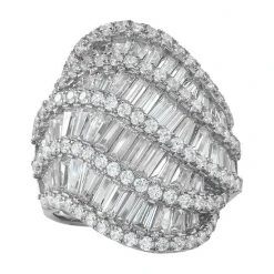 Designs By Gioelli Sterling Silver Cubic Zirconia Baguette Multi-Row Ring -Designs by Gioelli Shop unnamed file 658