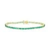 Designs By Gioelli 14k Gold Over Silver Lab-Created Emerald Tennis Bracelet