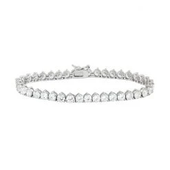 Designs By Gioelli Sterling Silver Lab-Created White Sapphire Tennis Bracelet