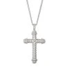 Designs By Gioelli Men's Sterling Silver Cubic Zirconia Ribbed Cross Pendant -Designs by Gioelli Shop unnamed file 672