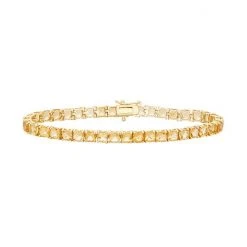 Designs By Gioelli 14k Gold Over Silver Citrine Tennis Bracelet