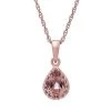 Designs By Gioelli 14k Rose Gold Over Silver Simulated Morganite Teardrop Pendant -Designs by Gioelli Shop unnamed file 694