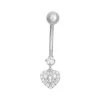 Designs By Gioelli 10k White Gold Cubic Zirconia Heart Lock Belly Ring -Designs by Gioelli Shop unnamed file 709