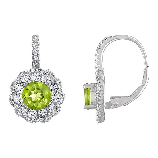 Designs By Gioelli Gemstone Flower Leverback Earrings Lab Created Aquamarine 7 Designs By Gioelli Gemstone Flower Leverback Earrings Lab Created Aquamarine - Image 5