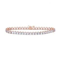 Designs By Gioelli 14k Rose Gold Over Silver Lab-Created Aquamarine Tennis Bracelet