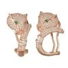 Designs By Gioelli 14k Rose Gold Over Silver Cubic Zirconia Panther Semi-Hoop Earrings 2 Designs By Gioelli 14k Rose Gold Over Silver Cubic Zirconia Panther Semi-Hoop Earrings -Designs by Gioelli Shop unnamed file 724