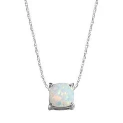 Designs By Gioelli Sterling Silver Lab-Created Opal Pendant