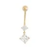 Designs By Gioelli 10k Gold Cubic Zirconia Belly Ring