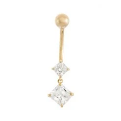 Designs By Gioelli 10k Gold Cubic Zirconia Belly Ring