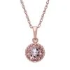 Designs By Gioelli 14k Rose Gold Over Silver Simulated Morganite Pendant