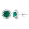 Designs By Gioelli Lab-Created Emerald & White Topaz 10k White Gold Halo Stud Earrings -Designs by Gioelli Shop unnamed file 747