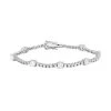 Designs By Gioelli Cubic Zirconia Sterling Silver Station Tennis Bracelet