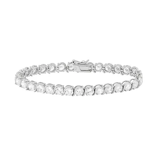 Designs By Gioelli Cubic Zirconia Sterling Silver Tennis Bracelet 3 Designs By Gioelli Cubic Zirconia Sterling Silver Tennis Bracelet