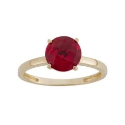 Designs By Gioelli Lab-Created Ruby 10k Gold Ring