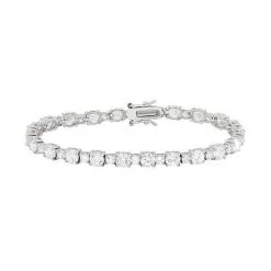 Designs By Gioelli Cubic Zirconia Sterling Silver Tennis Bracelet