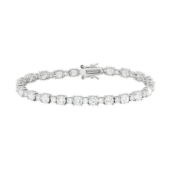 Designs By Gioelli Cubic Zirconia Sterling Silver Tennis Bracelet 3 Designs By Gioelli Cubic Zirconia Sterling Silver Tennis Bracelet