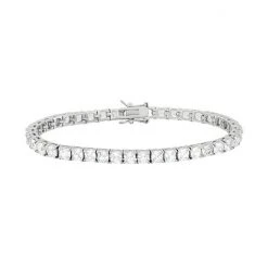 Designs By Gioelli Cubic Zirconia Sterling Silver Tennis Bracelet