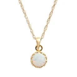 Designs By Gioelli 14k Gold Over Silver Lab-Created Opal Crown Pendant