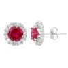 Designs By Gioelli Lab-Created Ruby & White Topaz 10k White Gold Halo Stud Earrings 2 Designs By Gioelli Lab-Created Ruby & White Topaz 10k White Gold Halo Stud Earrings -Designs by Gioelli Shop unnamed file 852