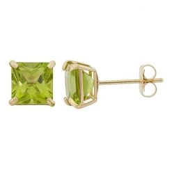 Designs By Gioelli Peridot 10k Gold Stud Earrings