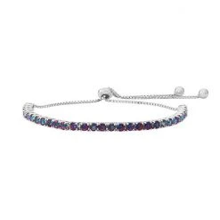 Designs By Gioelli Sterling Silver Mystic Fire Topaz Lariat Bracelet