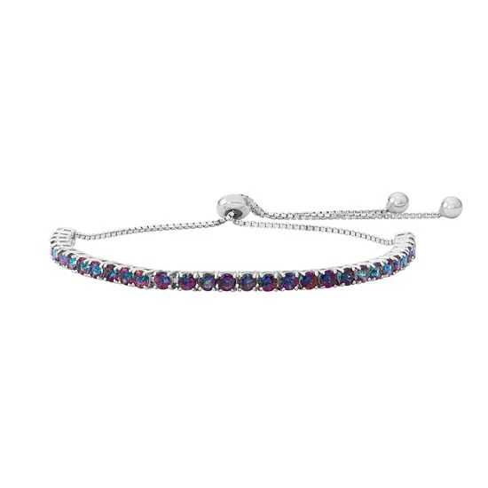 Designs By Gioelli Sterling Silver Mystic Fire Topaz Lariat Bracelet 3 Designs By Gioelli Sterling Silver Mystic Fire Topaz Lariat Bracelet