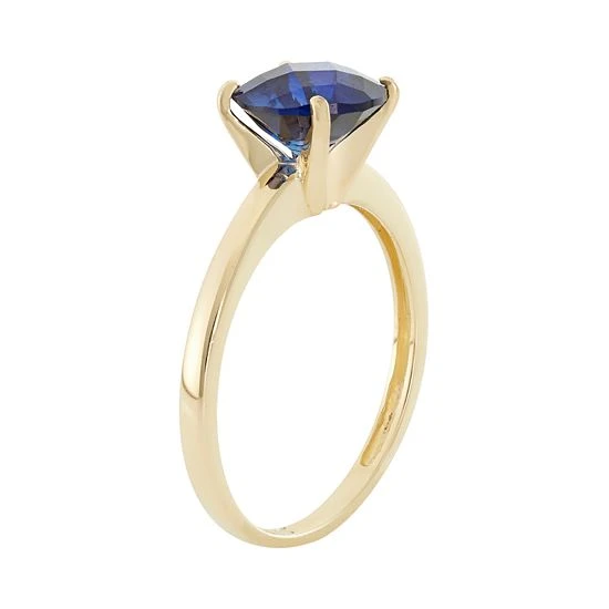 Designs By Gioelli Lab-Created Sapphire 10k Gold Ring 4 Designs By Gioelli Lab-Created Sapphire 10k Gold Ring - Image 2