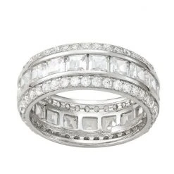 Designs By Gioelli Sterling Silver Cubic Zirconia Eternity Band Ring