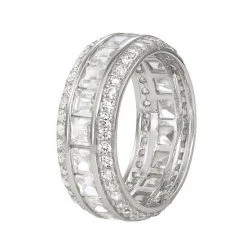 Alternative view of Designs By Gioelli Sterling Silver Cubic Zirconia Eternity Band Ring