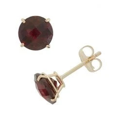 Designs By Gioelli Garnet 10k Gold Stud Earrings