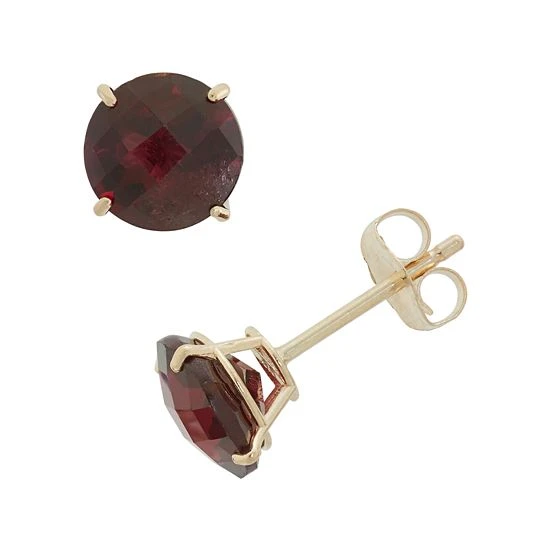 Designs By Gioelli Garnet 10k Gold Stud Earrings 3 Designs By Gioelli Garnet 10k Gold Stud Earrings