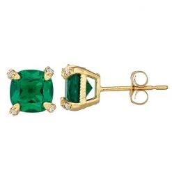 Designs By Gioelli 10k Gold Gemstone Diamond Accent Stud Earrings Created Blue Sapphire -Designs by Gioelli Shop unnamed file 950