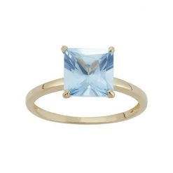 Designs By Gioelli Lab-Created Aquamarine 10k Gold Ring